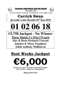 lotto results jan 5 2019